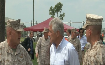 Secretary of Defense Chuck Hagel Visits SOI East