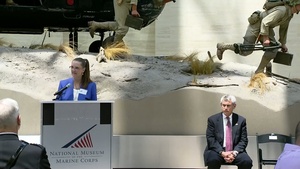 Senior Marines, Korean War Veterans Join to Honor Historic Horse