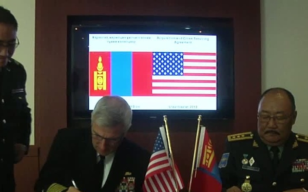 U.S. and Mongolia Acquisition and Cross-Servicing Agreement Signing