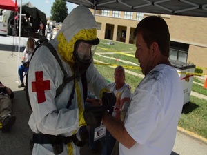Indiana Senator Joe Donnelly Visits Soldiers taking part in Vibrant Response Exercise
