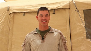 Lt. Mario Bencivenga shouts out to the Miami Dolphins from Afghanistan
