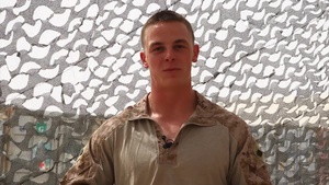 LSSN Jacob Mitchell shouts out to University of Alabama Crimson Tide from Afghanistan