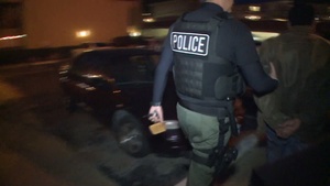 B-roll of ICE officers arresting criminal alien sex offenders
