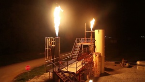 Oil Refinery Simulated Explosion at Muscatatuck Urban Training Center (BROLL)