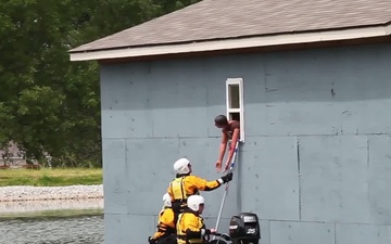 FEMA Urban Response Team Ohio Task Force One Conducts Water Search and Rescue Training(BROLL)