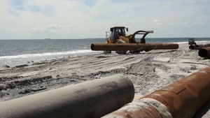 Post-Sandy Sand Placement Activities are Underway at Rockaway Beach in Queens, N.Y. (B-Roll)