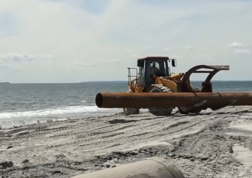 Post-Sandy Sand Placement Activities are Underway at Rockaway Beach in Queens, N.Y. (B-Roll)