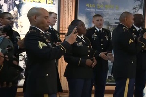 2ID Soldier Reenlists at JSA