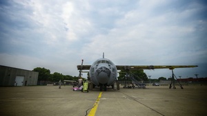 A C-130 is Disassembled at the 934th Airlift Wing
