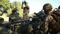 On the Gun Line with Cannon Cockers During Regimental Fire Exercise