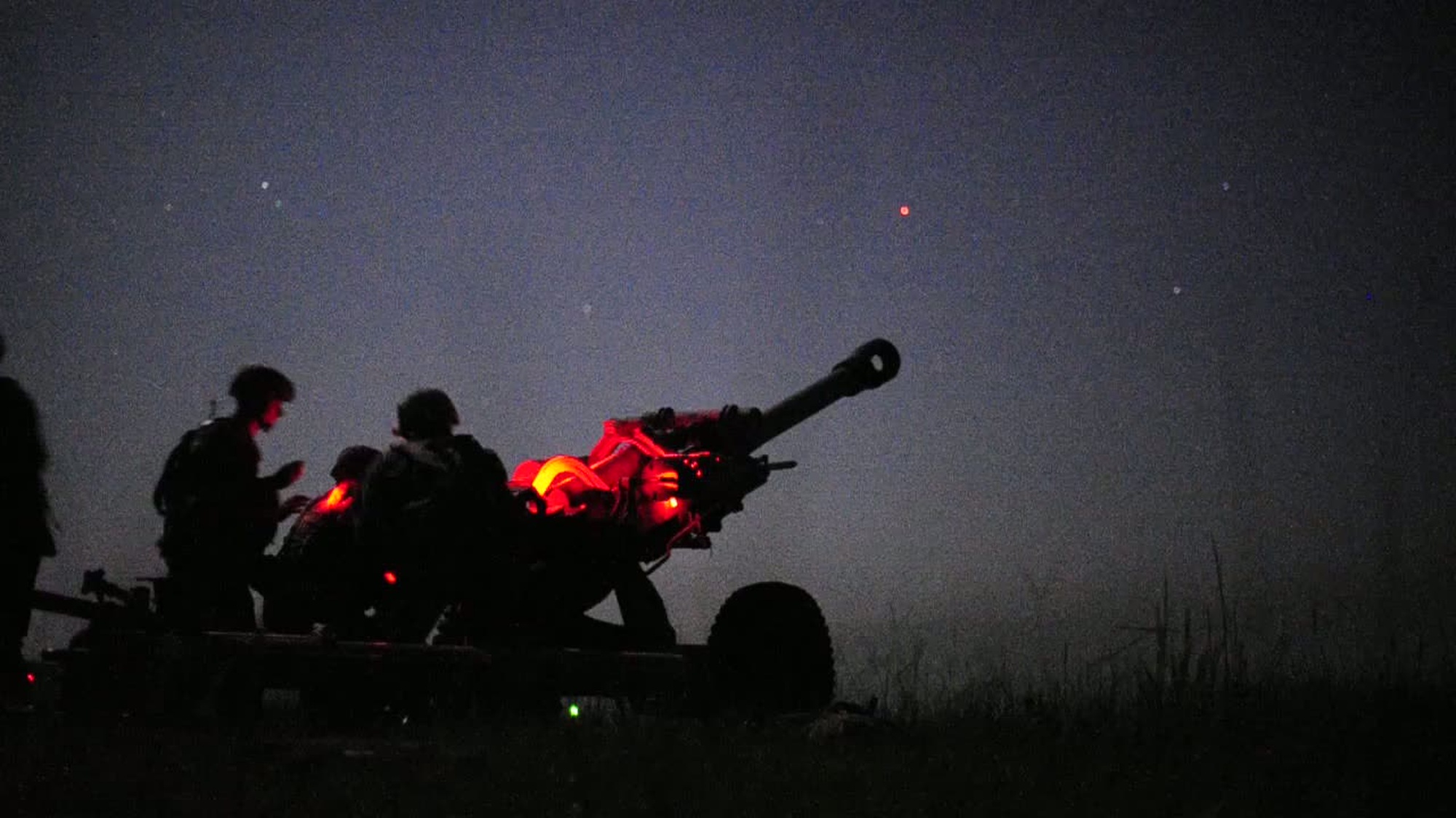 FORT POLK, La. – U.S. Army Soldiers assigned to Battery A, 1/319th Field Artillery Regiment from Fort Bragg, N.C. fire the  M119A2 105mm towed howitzer during Joint Readiness Training Center rotation 13-09 at Geronimo Drop Zone, Fort Polk La., Aug 18, 2013. The JRTC is focused on improving unit readiness by providing highly realistic, stressful, joint and combined arms training across the full spectrum of conflict. (U.S. Air Force photo by Tech. Sgt. Parker Gyokeres)(Released)