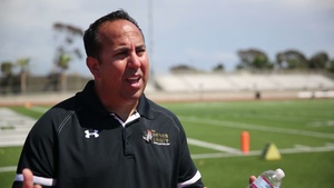 Dark Horse Battalion Honored During High School Football Exhibition (Interview – Soto)