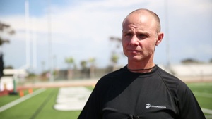 Dark Horse Battalion Honored During High School Football Exhibition (Interview – Harper)