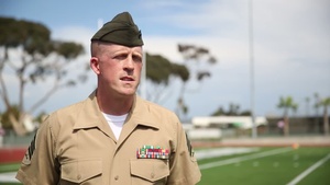 Dark Horse Battalion Honored During High School Football Exhibition (Interview – Caudle)
