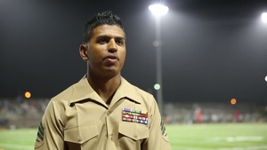 Dark Horse Battalion Honored During High School Football Exhibition (Interview – Torres)