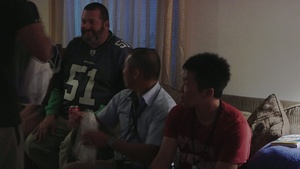 American family hosts Japanese Soldiers