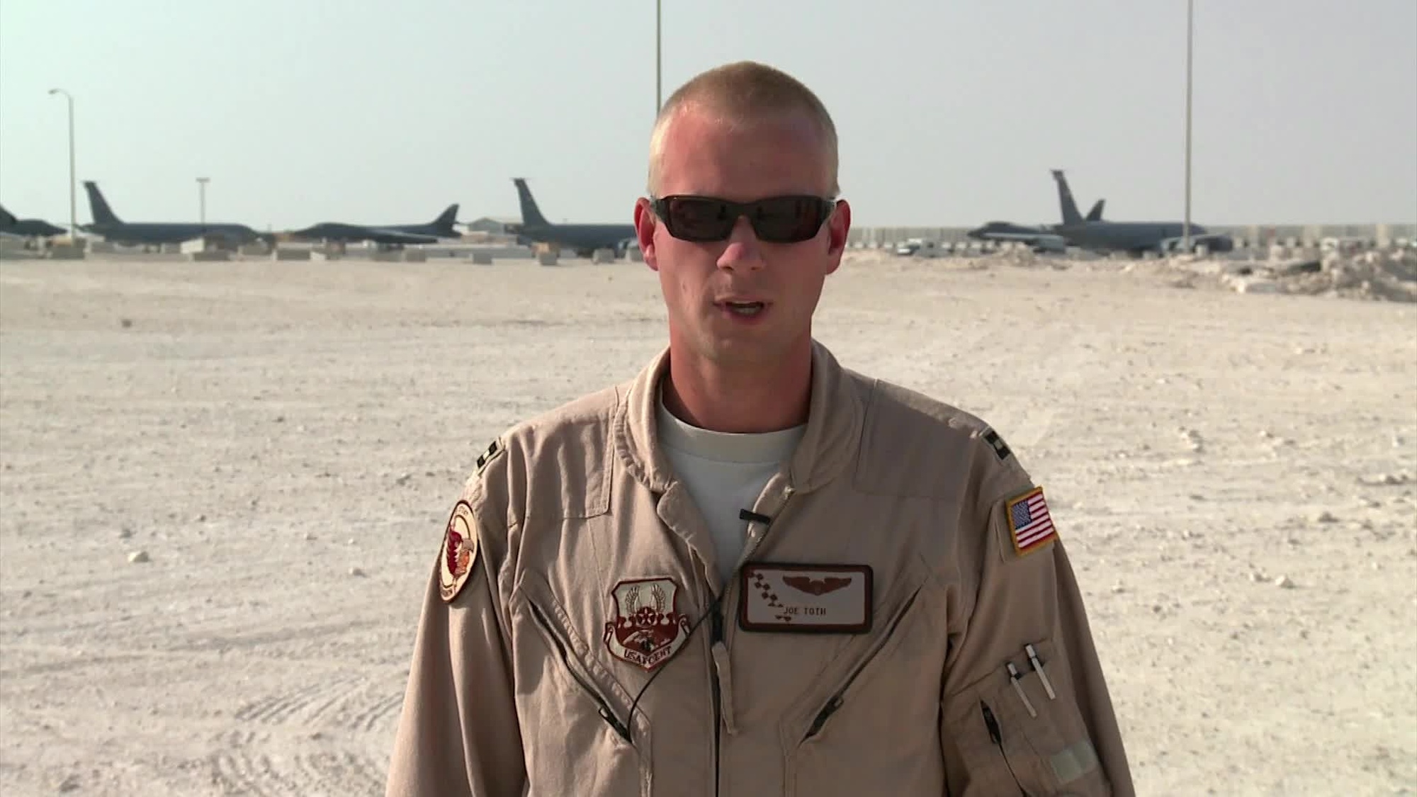 Capt. Joe Toth gives a shout-out to the Detroit Lions. Also available in High Definition.