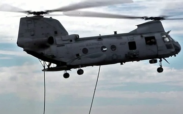 Marines, British Commandos conduct fast-rope drills