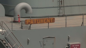 USS Nimitz Conduct Replensihment At Sea Alongside USNS Patuxent