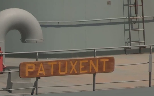 USS Nimitz Conduct Replensihment At Sea Alongside USNS Patuxent