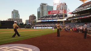 Col. Farnam Throws Ceremonial First Pitch