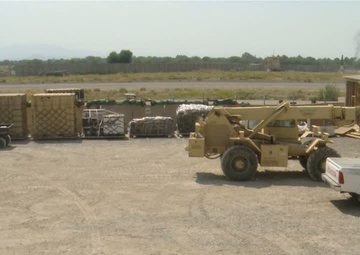 FOB Salerno Aerial Porters Prepare Shipments for Retrograde
