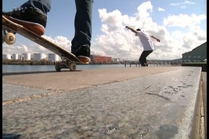Skateboarding Soldier