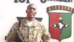 SGT Antwan Adams Sports Shout Out