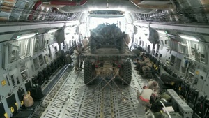 Afghanistan Retrograde Ops by C-17 Globemaster III (b-roll)