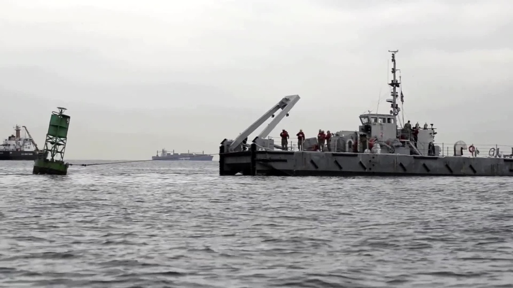 DVIDS - Video - Coast Guard, Navy retrieve aground buoy from Chic's ...