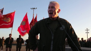 Marines run in honor of the Marine Corps birthday