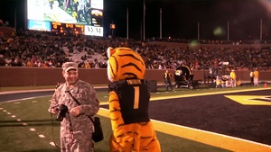 (B-roll) Guardsmen Swear In at Mizzou Football Game