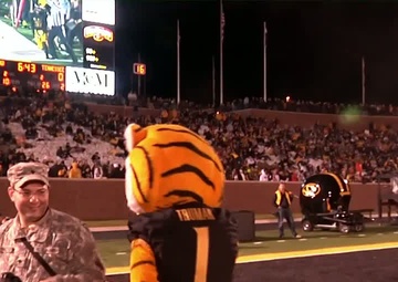(B-roll) Guardsmen Swear In at Mizzou Football Game