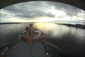 Coast Guard Cutter Hollyhock time-lapse voyage home