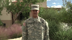 PVT Alonlo Montes Veteran's Day Greetings