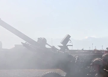 1-76 FA Fire M119 Howitzer