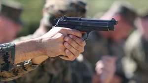 Blue Diamond Marines Experience New Combat Oriented Pistol Qualification (B-Roll)