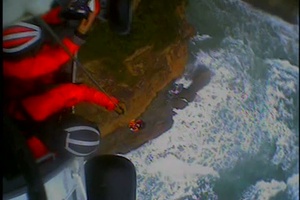 Coast Guard hoists stranded hikers in Arch Cape, Ore.