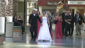 Wedding Welcomes Home Deployed Sailor
