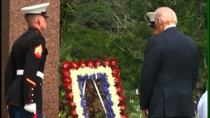 Biden Lays Wreath at Panama Veterans Cemetery