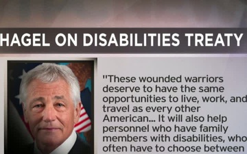 Hagel Calls on Senate to Approve Pact on Disabilities