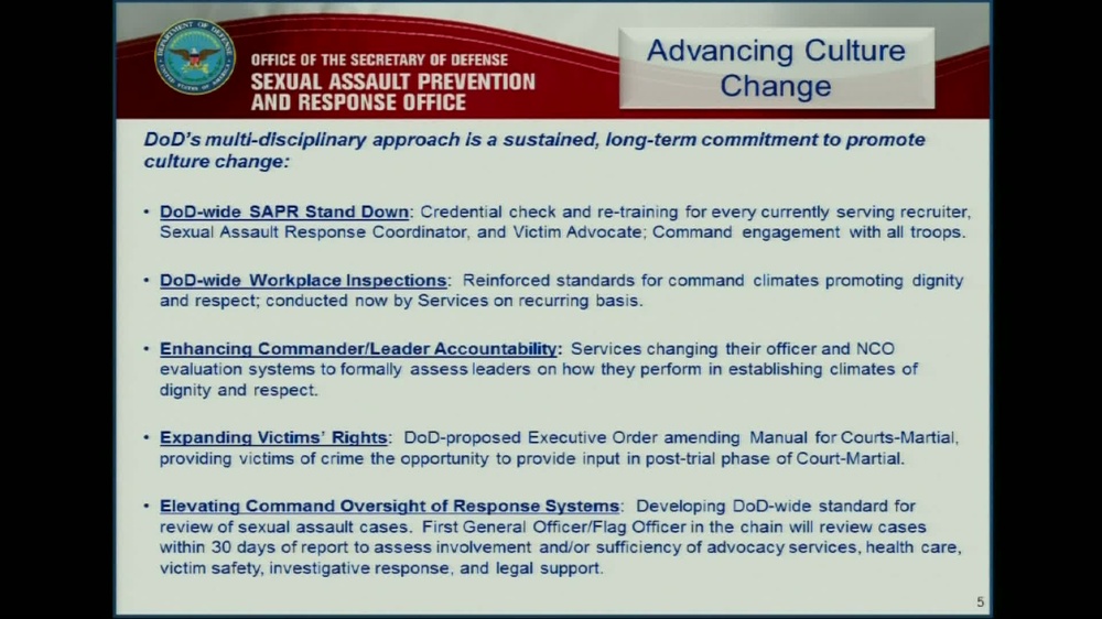 DVIDS - Video - Sexual Assault Prevention and Response Metrics, Part 1