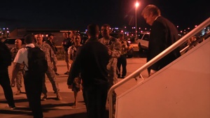 Army Black Knights Football Team Greeted by "Motorcycle-cade"