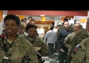 Staff Sgt. Sheila Lucious Celebrates Thanksgiving at Bagram Airfield Lifeliner's Koele Dining Facility