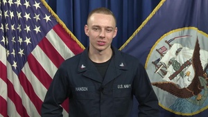 Petty Officer 3rd Class Austin Hansen