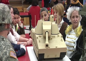 Soldiers Meet Historical Figures at Morehead Middle