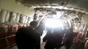 The Sultan of Brunei Tours U.S. C-17, C-130 and MV-22B Aircraft During BRIDEX13
