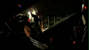 C-130 Aircraft Lands at Night in Support of Exercise Forager Fury II (B-Roll)