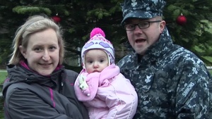 MC1 David Simmons and Family greeting to South Texas