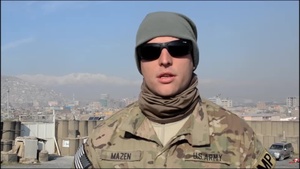 PFC Allen Mazen sends holiday greeting